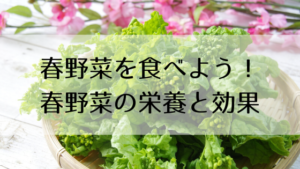 春野菜を食べよう！春野菜の栄養と効果